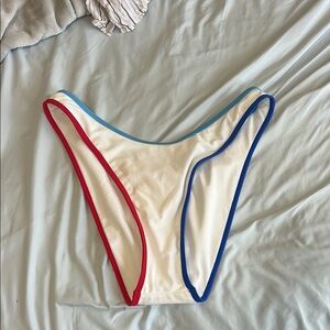 Wild Fable Red and Blue Trim Bikini Bottom